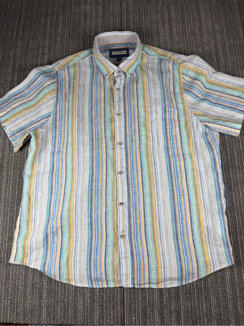 32 Bar Blues 100% Linen Made in Turkey Men’s Button Down Shirt